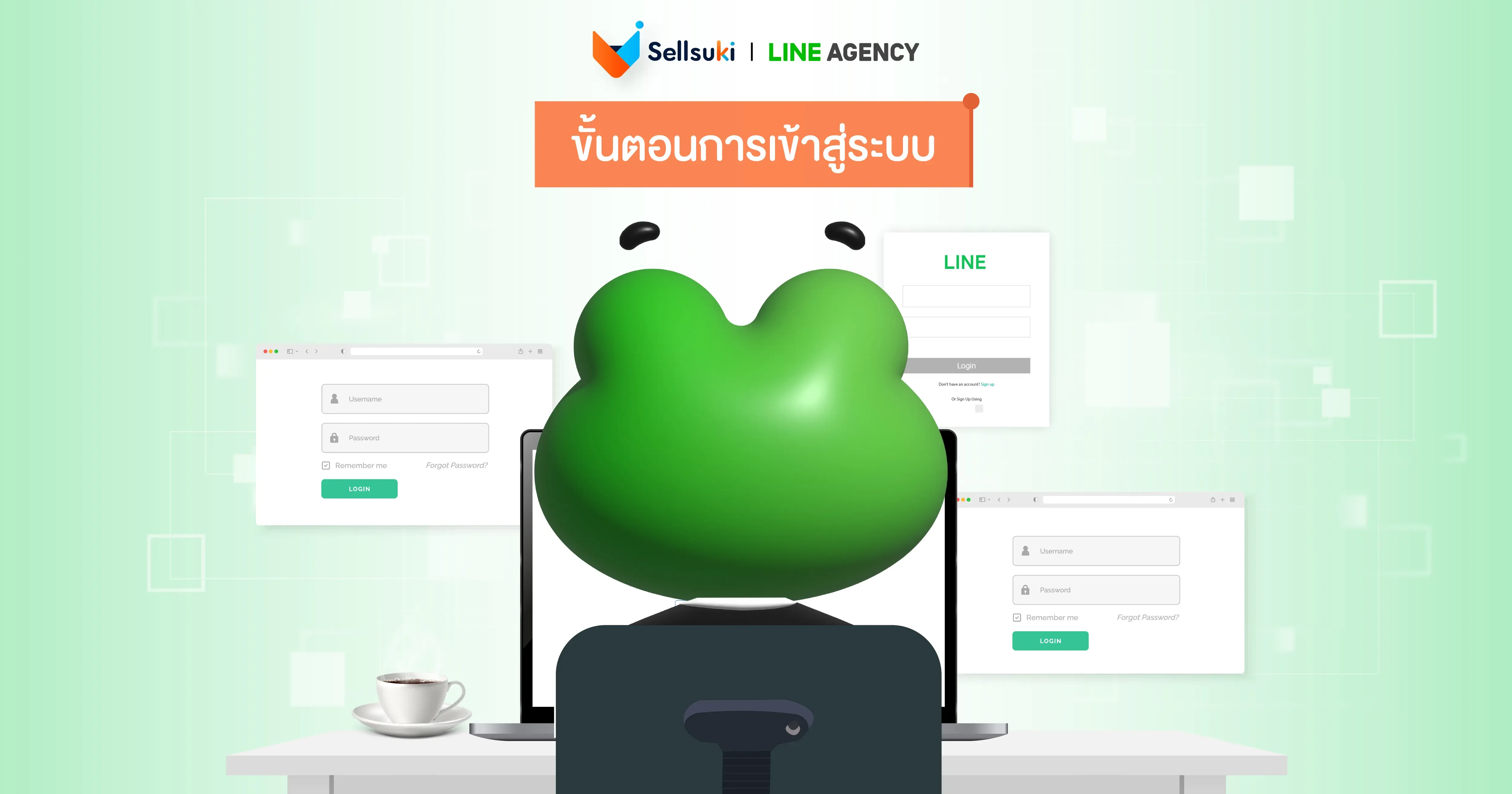 [Blog LINE] 1920x400 วิธีเข้าสู่ระบบ LINE Official Account Manager (LINE OA Login) ด้วยคอมพิวเตอร์ PC2.webp